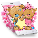 Sweet Couple Bears Theme APK