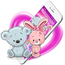 Pretty Bear And Rabbit Theme APK