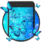 Indigo Neon Butterfly Theme icône