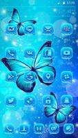 Indigo Neon Butterfly Theme تصوير الشاشة 1