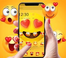 Crazy Emoji Funny Emoticon Theme الملصق