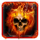 Fire Flaming Skull Theme ícone