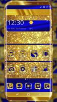Cobalt and Gold Launcher Theme Affiche