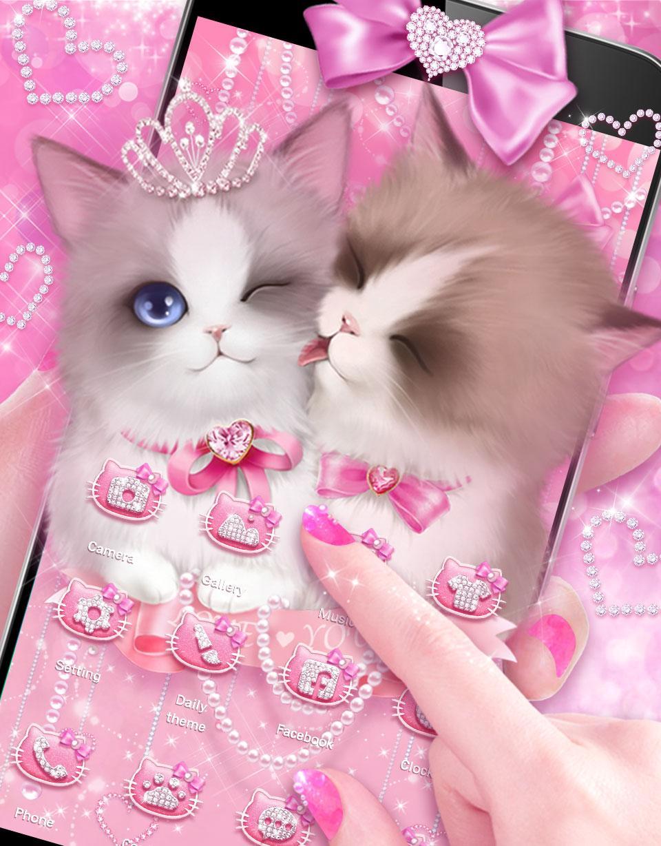 Tema Kucing Merah Muda Lucu For Android Apk Download