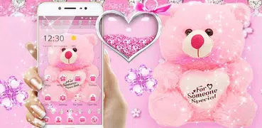 Kawaii Teddy Bear Pink Love Theme