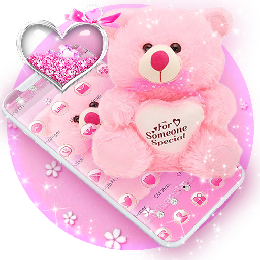 Kawaii Teddy Bear Pink Love Theme