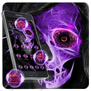 Goddess Skull Theme With Purple Smog Bubble Icons APK