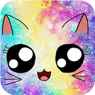ikon Tema Galaxy Cute Kitty Sparkle