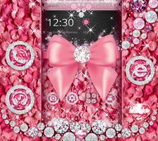 Rose Petal Diamond Bow Theme ภาพหน้าจอ 1