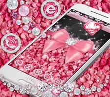 Rose Petal Diamond Bow Theme ภาพหน้าจอ 2
