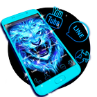 Lion Neon Blue Theme-icoon