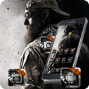 Pilot Wears Peaked Cap Theme With Bullet Icons APK