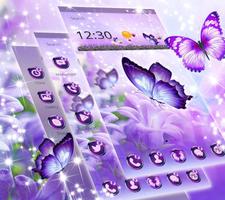 Shiny Colorful Butterfly Theme plakat