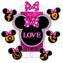 Pink Cute Minny Bow Theme APK