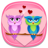 Icona Lovely Pink Cute Owl Theme