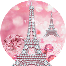 😍😍😍Pink Diamond Paris Eiffel Tower Theme APK