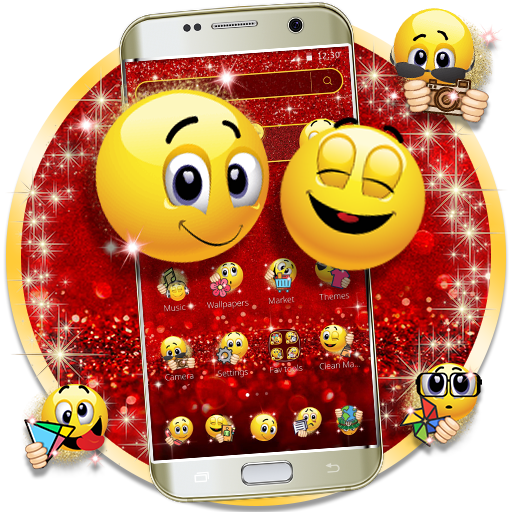 Glitter Emoji Cartoon Theme