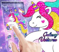 Galaxy Unicorn Shiny Glitter Theme poster