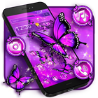 Purple Butterfly Sparkle Themes ไอคอน