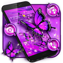 Thèmes Purple Butterfly Sparkle APK