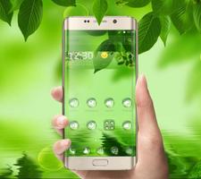 Green Droplet Theme Affiche