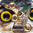 Golden Oil Painting Owl Theme Fly In The Sky APK