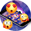 Galaxy Lovely Funny Emoji Theme APK