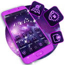 Galaxy Neon Purple Theme APK