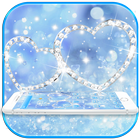 Theme Blue diamond Glitter 4K wallpaper آئیکن