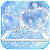 Theme Blue diamond Glitter 4K wallpaper icon