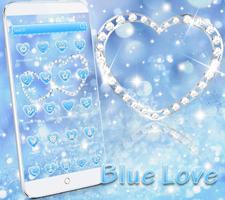 Azul diamante glitter tema wallpaper imagem de tela 1