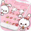 Love Rabbit Pink Theme Cute Bunny Iconpack