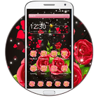 Golden icons, pink roses, beautiful themes ikona