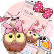 ”Cute Cartoon Owl Bowknot Theme