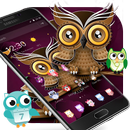 Two-dimensional Abstract Owl Theme APK
