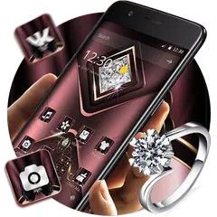 Carmine Velvet Glitter Diamond Theme APK download