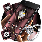 Carmine Velvet Glitter Diamond Theme icono