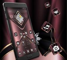 Carmine Velvet Glitter Diamond Theme captura de pantalla 1