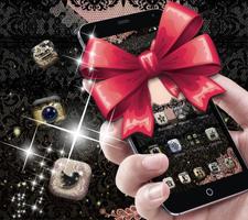 Lace Red Bowknot Theme الملصق