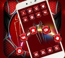 Super Red Gold Spiderman Sparkle Net Theme screenshot 2