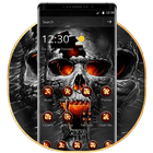 Horrific Flaming Skull Theme Icon Packs icône