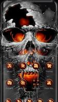 Horrific Flaming Skull Theme Icon Packs تصوير الشاشة 1