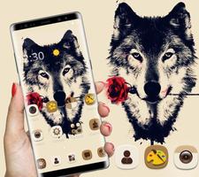 Tattoo Rose Romantic Wolf Theme 截图 1