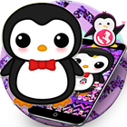 Cute Penguin Bowknot Anime Theme icône