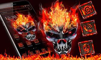 Horror Schädel Thema Feuer Schädel Screenshot 1