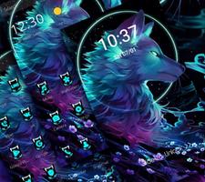 برنامه‌نما Dark Night Magic Wolf Theme عکس از صفحه