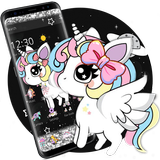 Glitter Galaxy Cute Rainbow Unicorn Theme icône