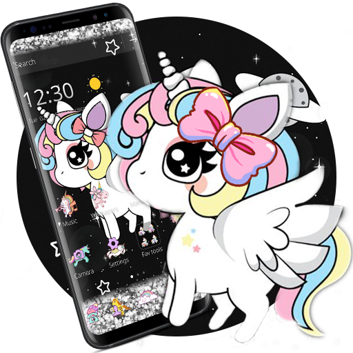 Glitter Galaxy Cute Rainbow Unicorn Theme