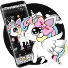 Glitter Galaxy Cute Rainbow Unicorn Theme ไอคอน