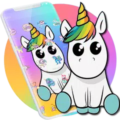 Cute Colorful Cartoon Unicorn Theme APK download